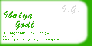 ibolya godl business card